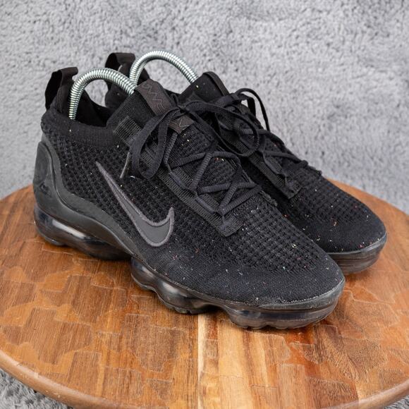 NIKE AIR VAPORMAX 2021 FK FLYKNIT (GS) BLACK SIZE 6Y/WOMEN'S 7.5 [DB1550-001] - Picture 1 of 9